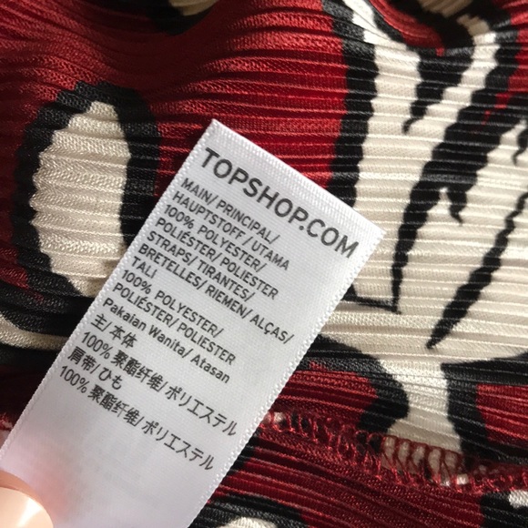 Topshop pleated spaghetti strap floral top - Picture 8 of 8